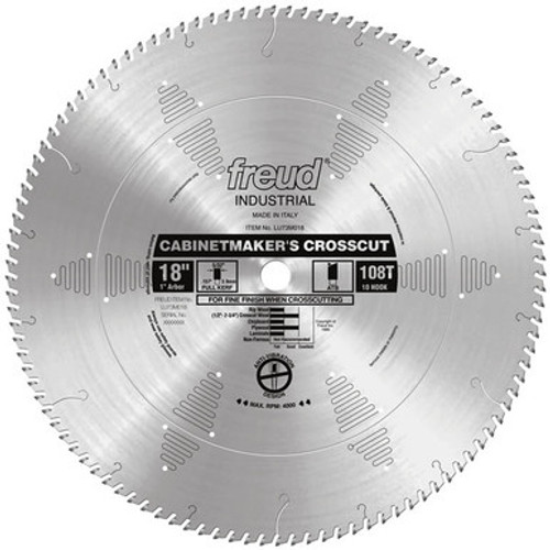 Freud LU73M018 - 18" Cabinetmaker’s Crosscut Blade