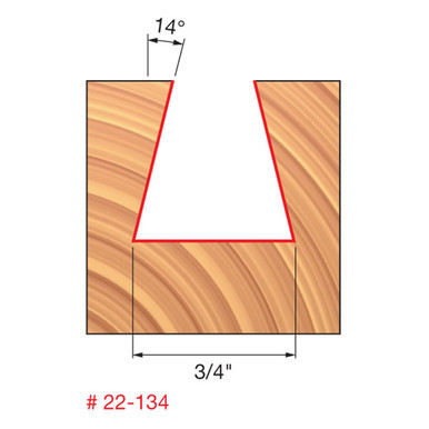 Freud 22-134 - 3/4" (Dia.) Dovetail Bit