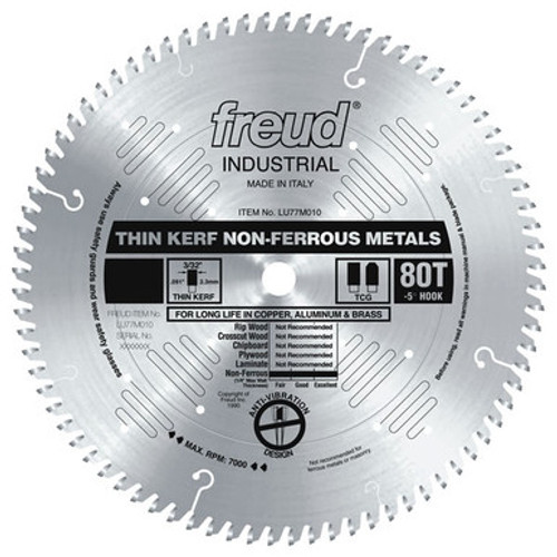 Freud LU77M008 - 8" Thin Kerf Non-Ferrous Metal Blade