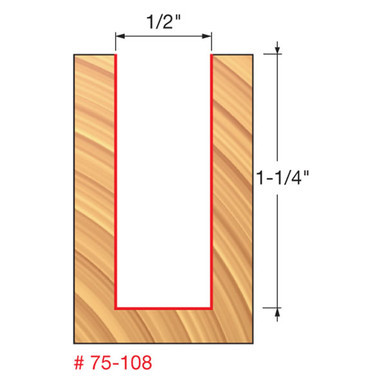 Freud 75-108 - 1/2" (Dia.) Up Spiral Bit