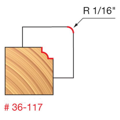 Freud 36-117 - 1/16" Radius Beading Bit