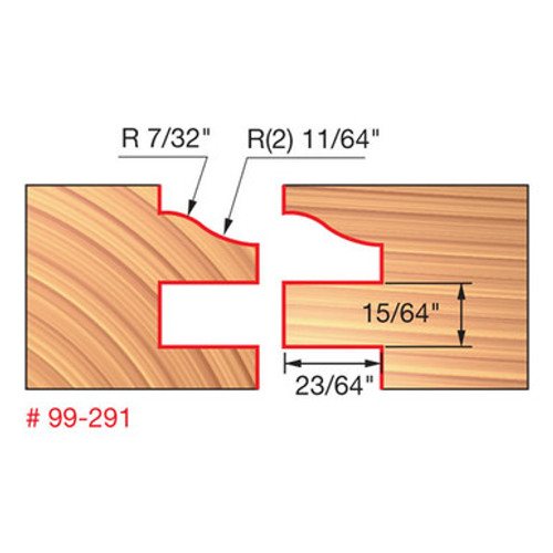 Freud 99-291 - 2" (Dia.) One-Piece Rail & Stile Bit