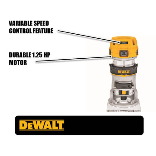DEWALT DWP611 - 1-1/4 Hp Premium Fixed Base Compact Router