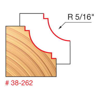 Freud 38-262 - 5/16" Radius Classical Cove Bit