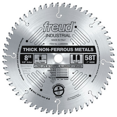Freud LU89M008 - 8" Thick Non-Ferrous Metal Blade