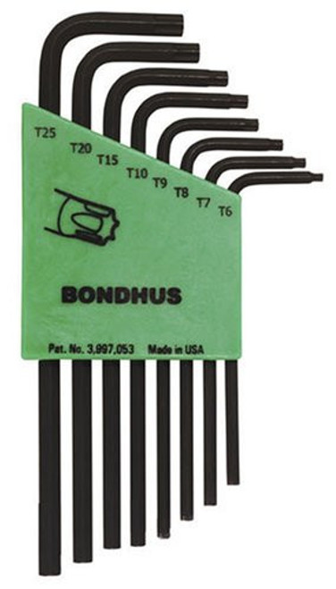 Bondhus 32432 - L-Wrench Set - Star, Tamper Resistant, TR6-TR25, 8 Pc