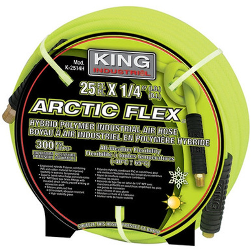 King Canada K-2514H - 1/4" x 25 ft. Hybrid industrial air hose