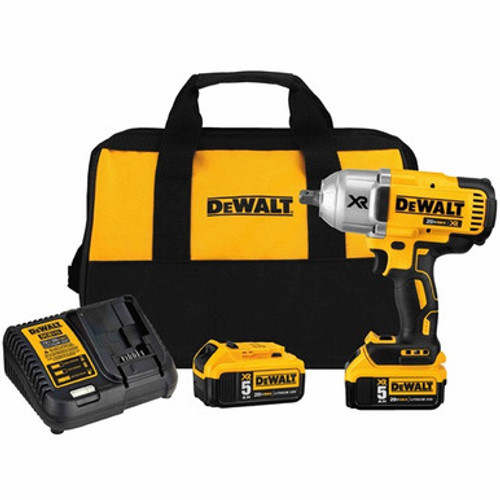 DEWALT DCF899P2 - 20V MAX XR 3 Speed 1/2" High Torque Impact Wrench (Detent Pin) (5.0Ah) w/ 2 Batteries and Bag