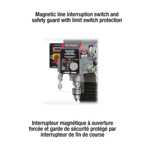 King Canada KC-20VS-2 - Milling Drilling Machine With Digital Readout - With Lim