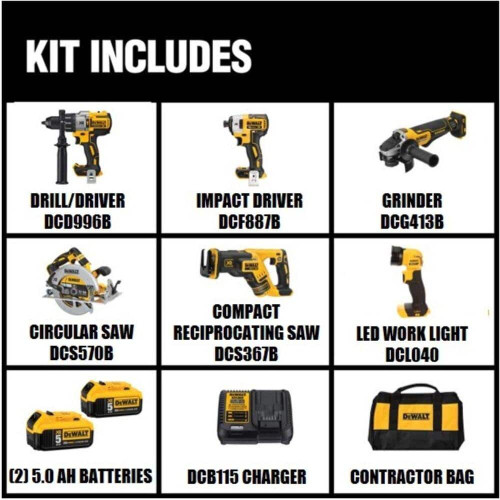 DEWALT DCK695P2 - 20V Brushless 6 Tool Combo Kit