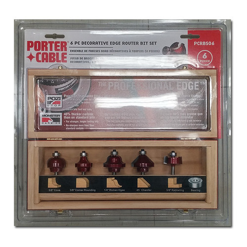 Porter Cable PCRBS06 - 6PC. DECORATIVE EDGE SET