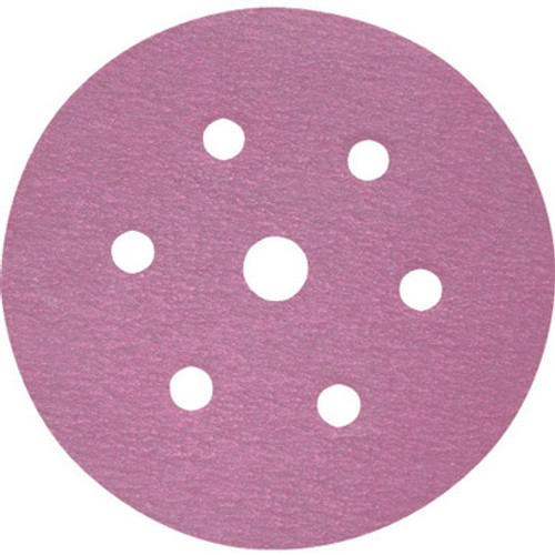 Sia Abrasives - 6", 6 hole Velcro Sanding Disc 80 Grit Box/100Pcs