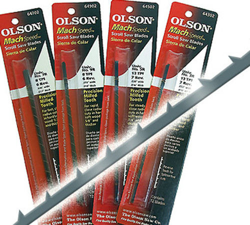 Olson 64502 - Scroll Saw Blades, 5" Mach Speed, 13 TPI