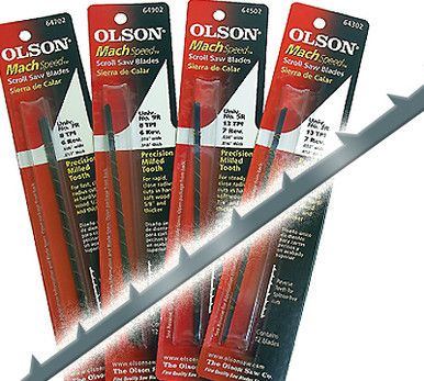 Olson 64302 - Scroll Saw Blades, 5" Mach Speed, 13 TPI