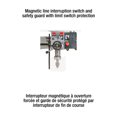 King Canada KC-35/SS-35 - Radial Drilling Machine With Safety Guard W/Stand