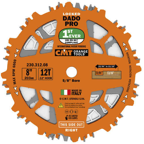 CMT 230.312.08 - LOCKED DADO PRO SET