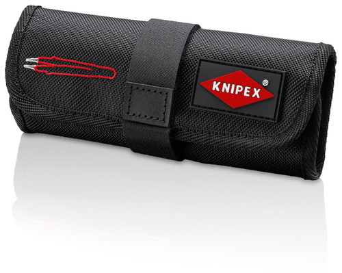 Knipex 920004 - 5 Pc Stainless Steel Tweezer Set In A Tool Roll-1000V Insulated
