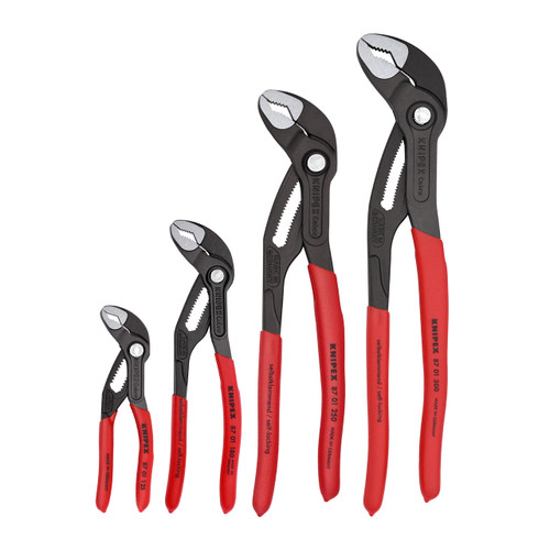 Knipex 9K0080138US - 4 Pc Cobra® Pliers Set With 10 Pc Tool Holder
