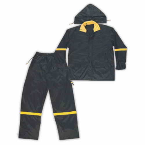 Kuny's Leather R1034X - 3 Piece Nylon Rain Suit - Black - (.18Mm Nylon) - 4X