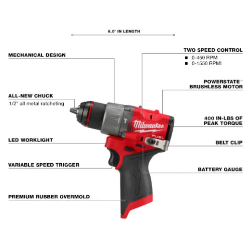 Milwaukee 3404-20 - M12 FUEL Hammer Drill