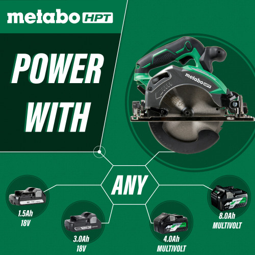 Metabo HPT C18DBALQ4M - 18V Brushless 6-1/2" Deep Cut Circular Saw (Tool Only)
