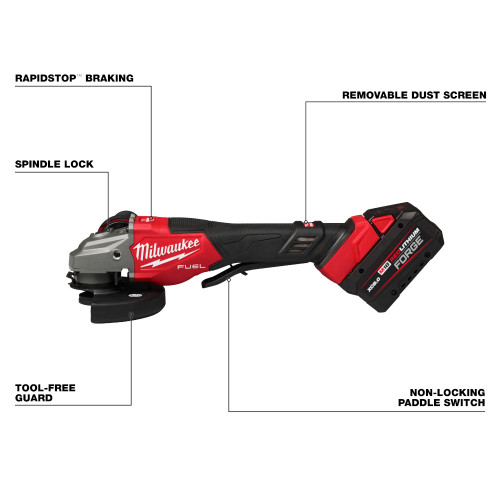 Milwaukee 3670-22 - M18 FUEL 4-1/2"-6" Braking Grinder, Paddle Switch Kit
