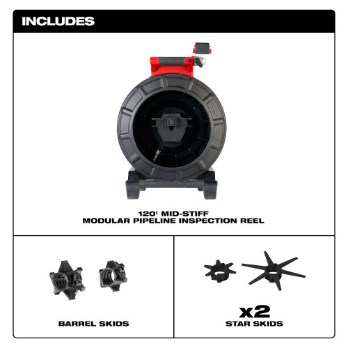 Milwaukee 3973-20 - 120 Mid-Stiff Modular Pipeline Inspection Reel (Tool Only)