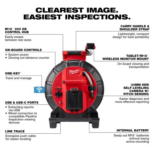 Milwaukee 3973-22 - M18 120 Mid-Stiff Modular Pipeline Inspection System