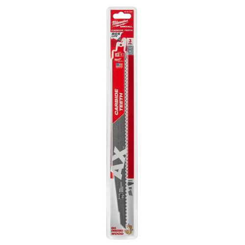 Milwaukee 48-00-5327 - SAWZALL Blade - 12 in. 5 TPI The Ax Carbide Teeth 3 PK