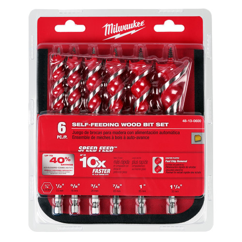 Milwaukee 48-13-0600 - 6-1/2 in. SPEED FEED Wood Bit Set (6 Piece)