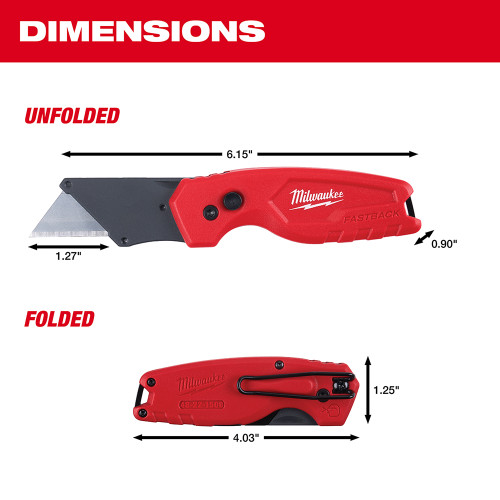 Milwaukee 48-22-1500 - FASTBACK Compact Folding Utility Knife