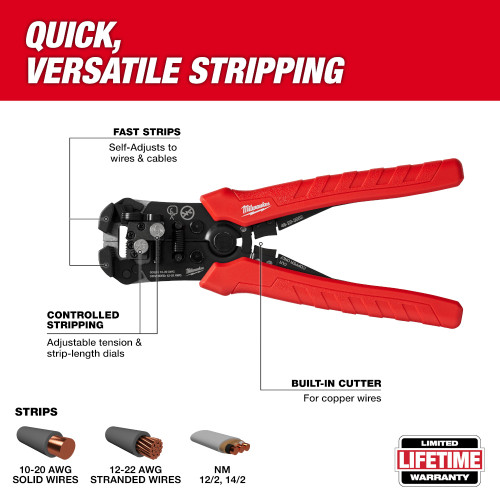 Milwaukee 48-22-3082 - Self-Adjusting Wire Stripper & Cutter
