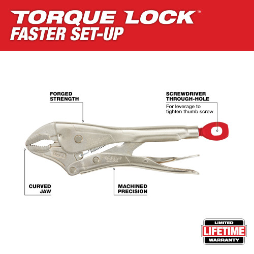 Milwaukee 48-22-3420 - 10 in. TORQUE LOCK Curved Jaw Locking Pliers