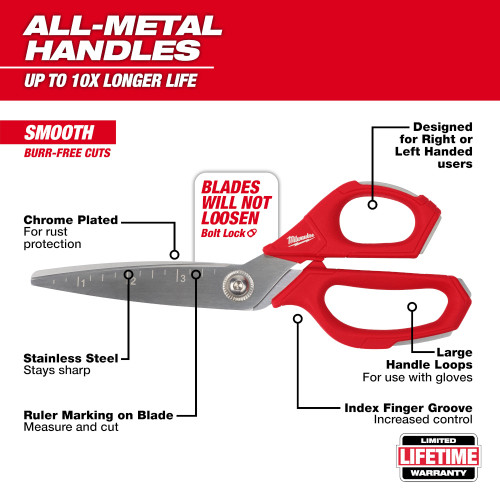 Milwaukee 48-22-4046 - Jobsite Straight Scissors