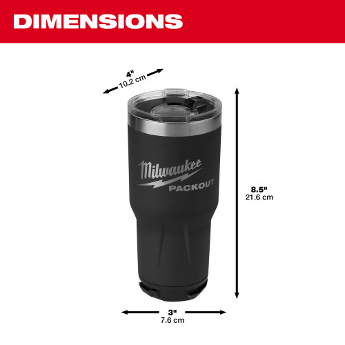 Milwaukee 48-22-8393B - PACKOUT 30oz Tumbler - Black