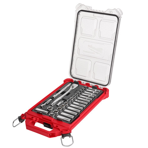 Milwaukee 48-22-9482 - 3/8 in. 32 Pc. Ratchet and Socket Set in PACKOUT - Metric