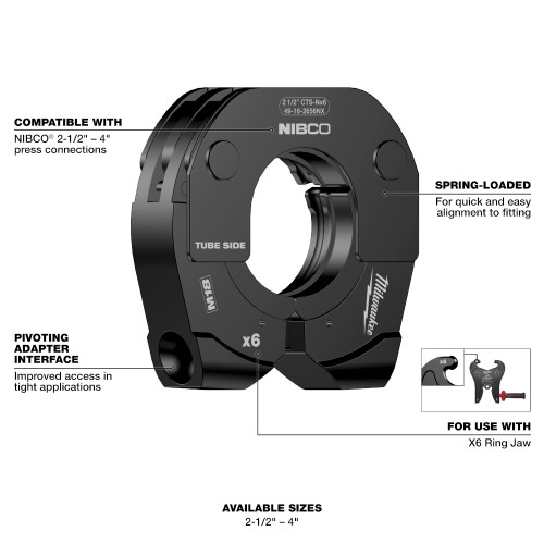 Milwaukee 49-16-2658NX - 4" NIBCO Press Ring for M18 FORCE LOGIC Long Throw Press Tool