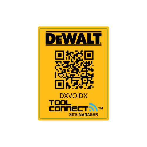 DEWALT DCE051 - Site Manager Qr Code Adhesive Tag DCE051 (Large)