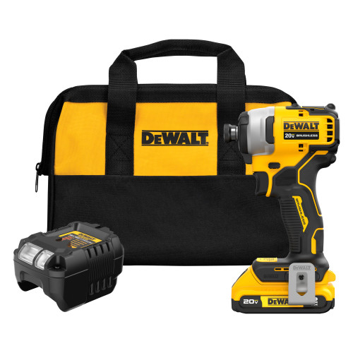 DEWALT DCF809D1 - 20V Max Atomic Cordless Brushless 1/4 In Impact Driver Drill Kit (1) Lithium Ion Battery With Charger