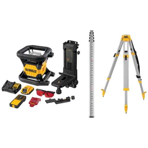 DEWALT DW079LRK - 20V Max Laser Level Kit, Rotary, Red, 2000-Foot Range