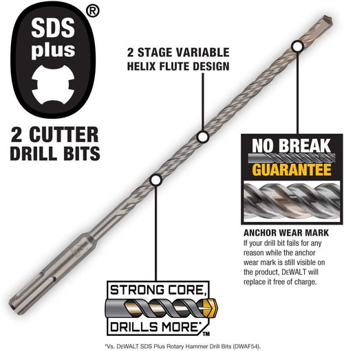 DEWALT DW5440 - SDS+ Hammer Drill Bit 1/2 x 16" x 18"