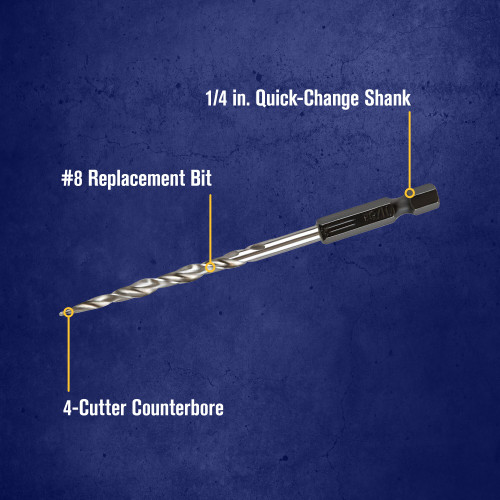 Irwin 1882788 - Speedbor Countersink Wood Drill Bit, Number-8 Replacement Bit