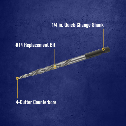 Irwin 1882791 - Speedbor Countersink Wood Drill Bit, Number-14 Replacement Bit