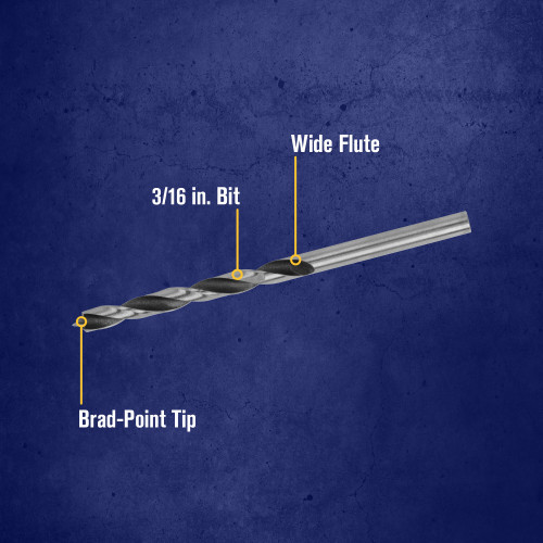 Irwin 49613 - Brad Point Drill Bit, 3/16"