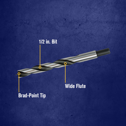 Irwin 49618 - Brad Point Drill Bit, 1/2"