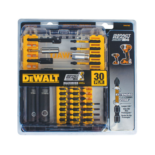 DEWALT DWA2T30C - 30pc Flextorq Impact Ready Screwdriving Bit Sets With Toughcase+ System