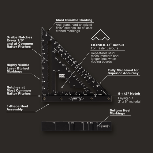 Stiletto STSQ7 - 7" Carpenter Square