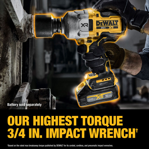 DEWALT DCF964B - 20V Max* XR Brushless Cordless 3/4 In. High Torque Impact Wrench With Hog Ring Anvil (Tool Only)