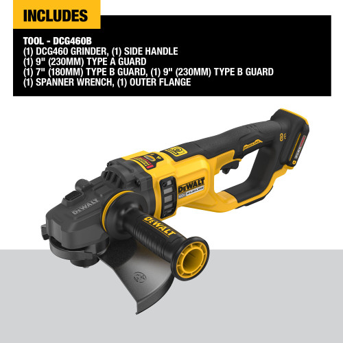 DEWALT DCG460B - 60V Max* 7 "-9" Large Angle Grinder (Tool Only)