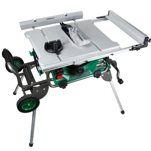 Metabo HPT C10RJSM - 10-in Jobsite Table Saw with Fold and Roll Stand